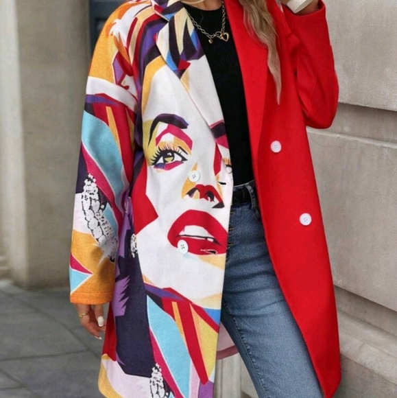 Women Casual Fall/Winter Long Sleeve Regular Outing Overcoat - Picture 4 of 7